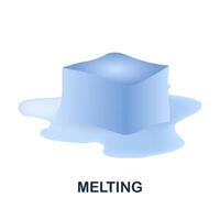 Melting icon. 3d illustration from global warming collection. Creative Melting 3d icon for web design, templates, infographics and more vector