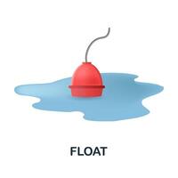 Float icon. 3d illustration from fishing collection. Creative Float 3d icon for web design, templates, infographics and more vector