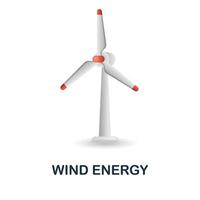 Wind Energy icon. 3d illustration from global warming collection. Creative Wind Energy 3d icon for web design, templates, infographics and more vector