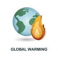 Global Warming icon. 3d illustration from global warming collection. Creative Global Warming 3d icon for web design, templates, infographics and more vector