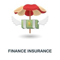 Finance Insurance icon. 3d illustration from insurance collection. Creative Finance Insurance 3d icon for web design, templates, infographics and more vector