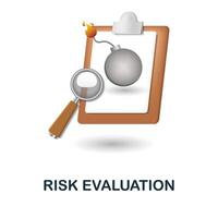 Risk Evaluation icon. 3d illustration from insurance collection. Creative Risk Evaluation 3d icon for web design, templates, infographics and more vector