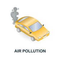 Air Pollution icon. 3d illustration from global warming collection. Creative Air Pollution 3d icon for web design, templates, infographics and more vector