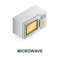 Microwave icon. 3d illustration from kitchen supplies collection. Creative Microwave 3d icon for web design, templates, infographics and more vector