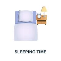 dormido hora icono. 3d ilustración desde humano productividad recopilación. creativo dormido hora 3d icono para web diseño, plantillas, infografia y más vector