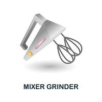 Mixer Grinder icon. 3d illustration from kitchen supplies collection. Creative Mixer Grinder 3d icon for web design, templates, infographics and more vector