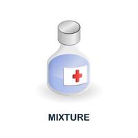 Mixture icon. 3d illustration from medicine collection. Creative Mixture 3d icon for web design, templates, infographics and more vector