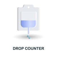 Drop Counter icon. 3d illustration from medicine collection. Creative Drop Counter 3d icon for web design, templates, infographics and more vector