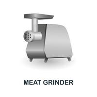 Meat Grinder icon. 3d illustration from kitchen supplies collection. Creative Meat Grinder 3d icon for web design, templates, infographics and more vector