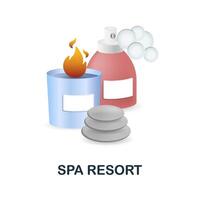 Spa Resort icon. 3d illustration from resorts collection. Creative Spa Resort 3d icon for web design, templates, infographics and more vector