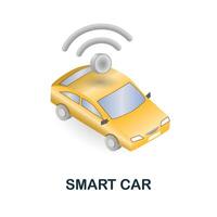 Smart Car icon. 3d illustration from smart city collection. Creative Smart Car 3d icon for web design, templates, infographics and more vector