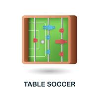 Table Soccer icon. 3d illustration from table games collection. Creative Table Soccer 3d icon for web design, templates, infographics and more vector