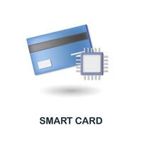 Smart Card icon. 3d illustration from smart city collection. Creative Smart Card 3d icon for web design, templates, infographics and more vector