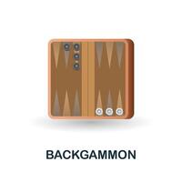 Backgammon icon. 3d illustration from table games collection. Creative Backgammon 3d icon for web design, templates, infographics and more vector