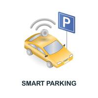 Smart Parking icon. 3d illustration from smart city collection. Creative Smart Parking 3d icon for web design, templates, infographics and more vector