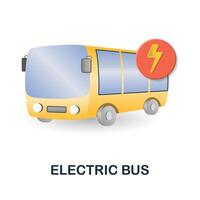 Electric Bus icon. 3d illustration from smart city collection. Creative Electric Bus 3d icon for web design, templates, infographics and more vector