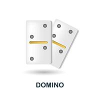 Domino icon. 3d illustration from table games collection. Creative Domino 3d icon for web design, templates, infographics and more vector