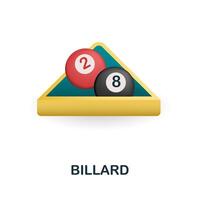 Billard icon. 3d illustration from table games collection. Creative Billard 3d icon for web design, templates, infographics and more vector