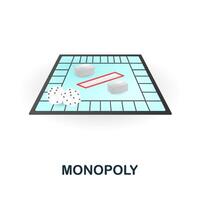 Monopoly icon. 3d illustration from table games collection. Creative Monopoly 3d icon for web design, templates, infographics and more vector