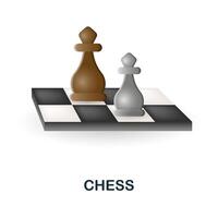 Chess icon. 3d illustration from table games collection. Creative Chess 3d icon for web design, templates, infographics and more vector