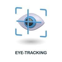 Eye-Tracking icon. 3d illustration from neuromarketing collection. Creative Eye-Tracking 3d icon for web design, templates, infographics and more vector