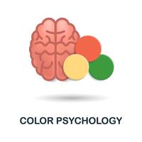 color psicología icono. 3d ilustración desde neuromarketing recopilación. creativo color psicología 3d icono para web diseño, plantillas, infografia y más vector