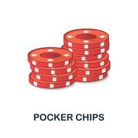 Pocker Chips icon. 3d illustration from table games collection. Creative Pocker Chips 3d icon for web design, templates, infographics and more vector