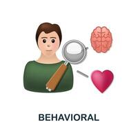 Behavioral icon. 3d illustration from neuromarketing collection. Creative Behavioral 3d icon for web design, templates, infographics and more vector