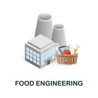 Food Engineering icon. 3d illustration from engineering collection. Creative Food Engineering 3d icon for web design, templates, infographics and more vector