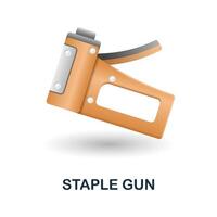 Staple Gun icon. 3d illustration from construction instruments collection. Creative Staple Gun 3d icon for web design, templates, infographics and more vector