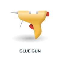 Glue Gun icon. 3d illustration from construction instruments collection. Creative Glue Gun 3d icon for web design, templates, infographics and more vector