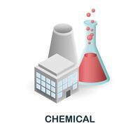 Chemical icon. 3d illustration from engineering collection. Creative Chemical 3d icon for web design, templates, infographics and more vector