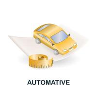 Automative icon. 3d illustration from engineering collection. Creative Automative 3d icon for web design, templates, infographics and more vector