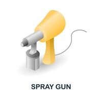 Spray Gun icon. 3d illustration from construction instruments collection. Creative Spray Gun 3d icon for web design, templates, infographics and more vector