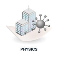 Physics icon. 3d illustration from engineering collection. Creative Physics 3d icon for web design, templates, infographics and more vector