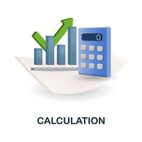 Calculation icon. 3d illustration from engineering collection. Creative Calculation 3d icon for web design, templates, infographics and more vector