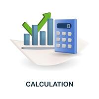 cálculo icono. 3d ilustración desde Ingenieria recopilación. creativo cálculo 3d icono para web diseño, plantillas, infografia y más vector