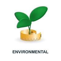 Environmental icon. 3d illustration from engineering collection. Creative Environmental 3d icon for web design, templates, infographics and more vector