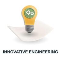 Innovative Engineering icon. 3d illustration from engineering collection. Creative Innovative Engineering 3d icon for web design, templates, infographics and more vector