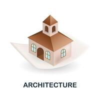 arquitectura icono. 3d ilustración desde Ingenieria recopilación. creativo arquitectura 3d icono para web diseño, plantillas, infografia y más vector