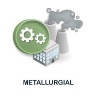 metalúrgico icono. 3d ilustración desde Ingenieria recopilación. creativo metalúrgico 3d icono para web diseño, plantillas, infografia y más vector