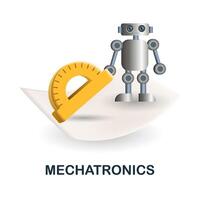 Mechatronics icon. 3d illustration from engineering collection. Creative Mechatronics 3d icon for web design, templates, infographics and more vector