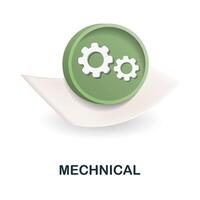 Mechnical icon. 3d illustration from engineering collection. Creative Mechnical 3d icon for web design, templates, infographics and more vector