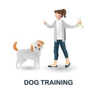 Dog Training icon. 3d illustration from home pets collection. Creative Dog Training 3d icon for web design, templates, infographics and more vector