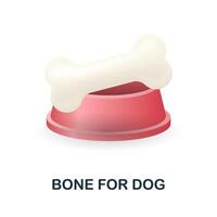 Bone For Dog icon. 3d illustration from home pets collection. Creative Bone For Dog 3d icon for web design, templates, infographics and more vector