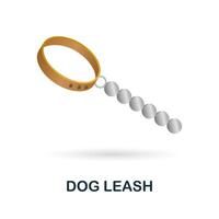 Dog Leash icon. 3d illustration from home pets collection. Creative Dog Leash 3d icon for web design, templates, infographics and more vector