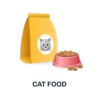 Cat Food icon. 3d illustration from home pets collection. Creative Cat Food 3d icon for web design, templates, infographics and more vector