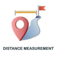 Distance Measurement icon. 3d illustration from measurement collection. Creative Distance Measurement 3d icon for web design, templates, infographics and more vector