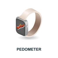 Pedometer icon. 3d illustration from measurement collection. Creative Pedometer 3d icon for web design, templates, infographics and more vector