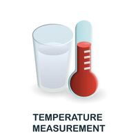 temperatura medición icono. 3d ilustración desde medición recopilación. creativo temperatura medición 3d icono para web diseño, plantillas, infografia y más vector